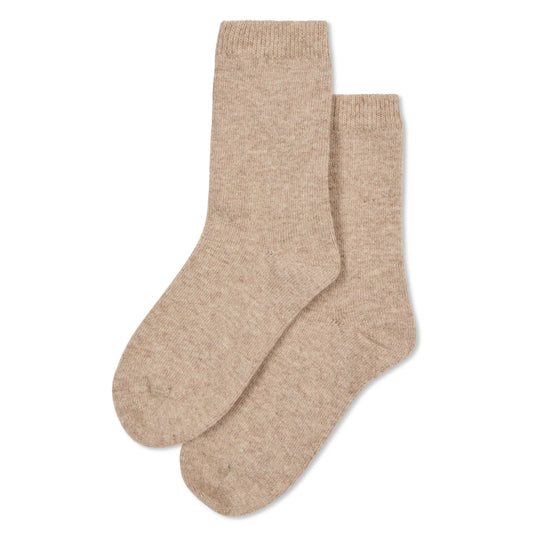 Cosy Cashmere Short Sock - Beige