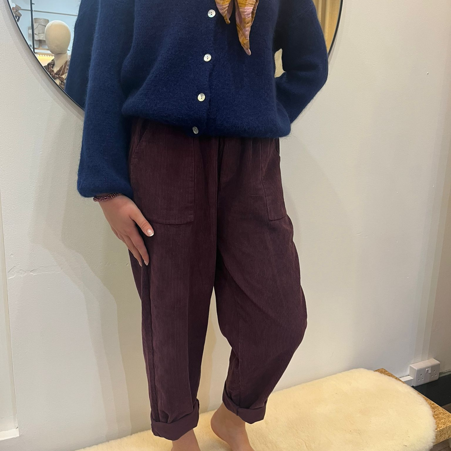 Corduroy Trousers - Prune