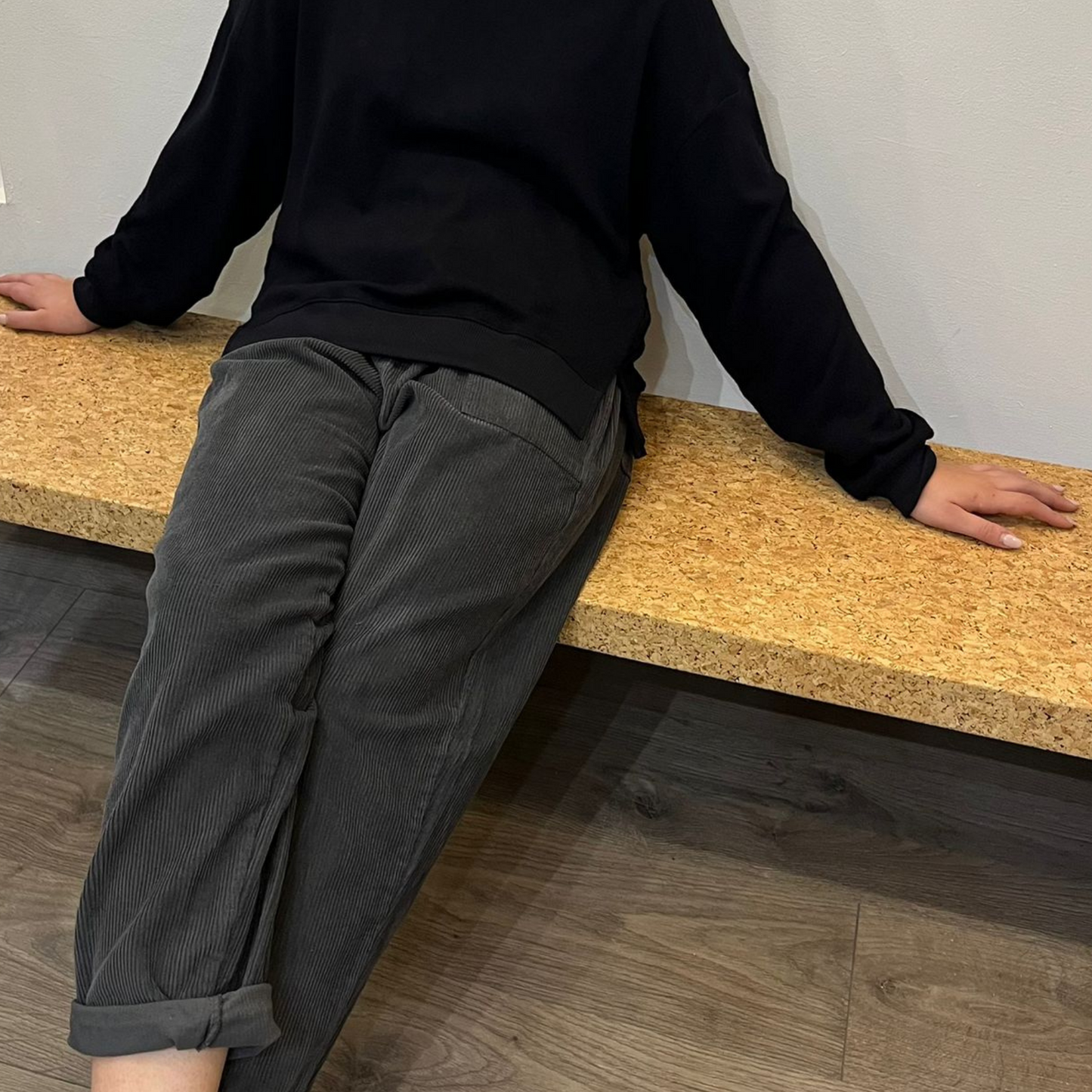 Corduroy Trousers - Dark Grey