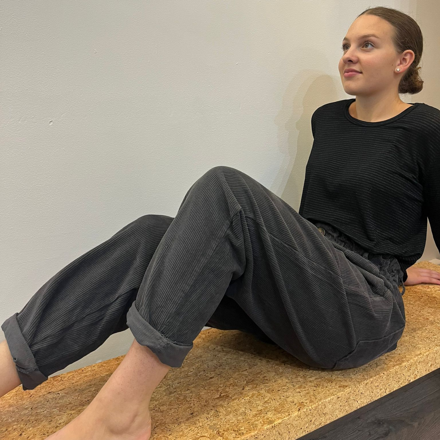 Corduroy Trousers - Dark Grey