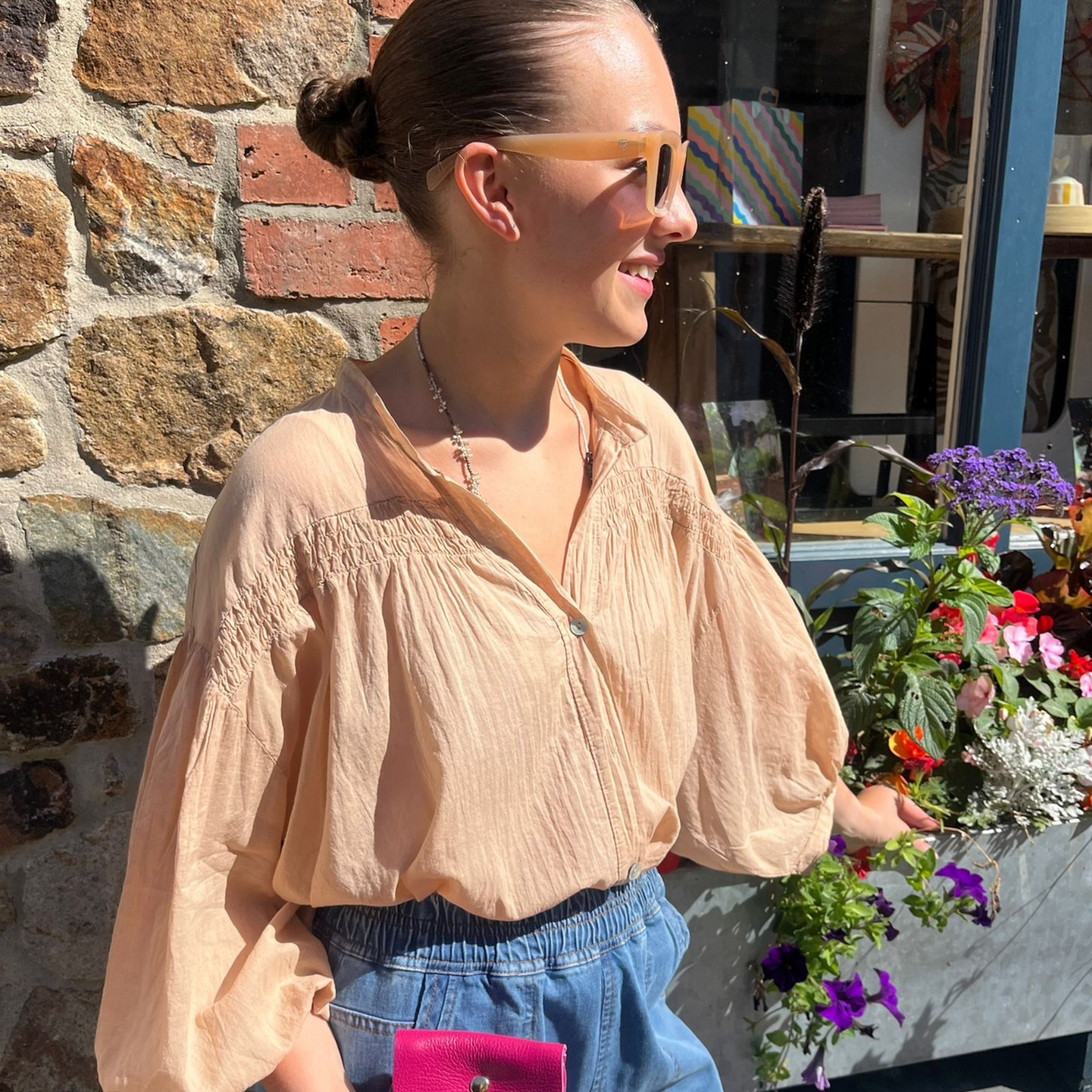 Cotton Blouse - Tan