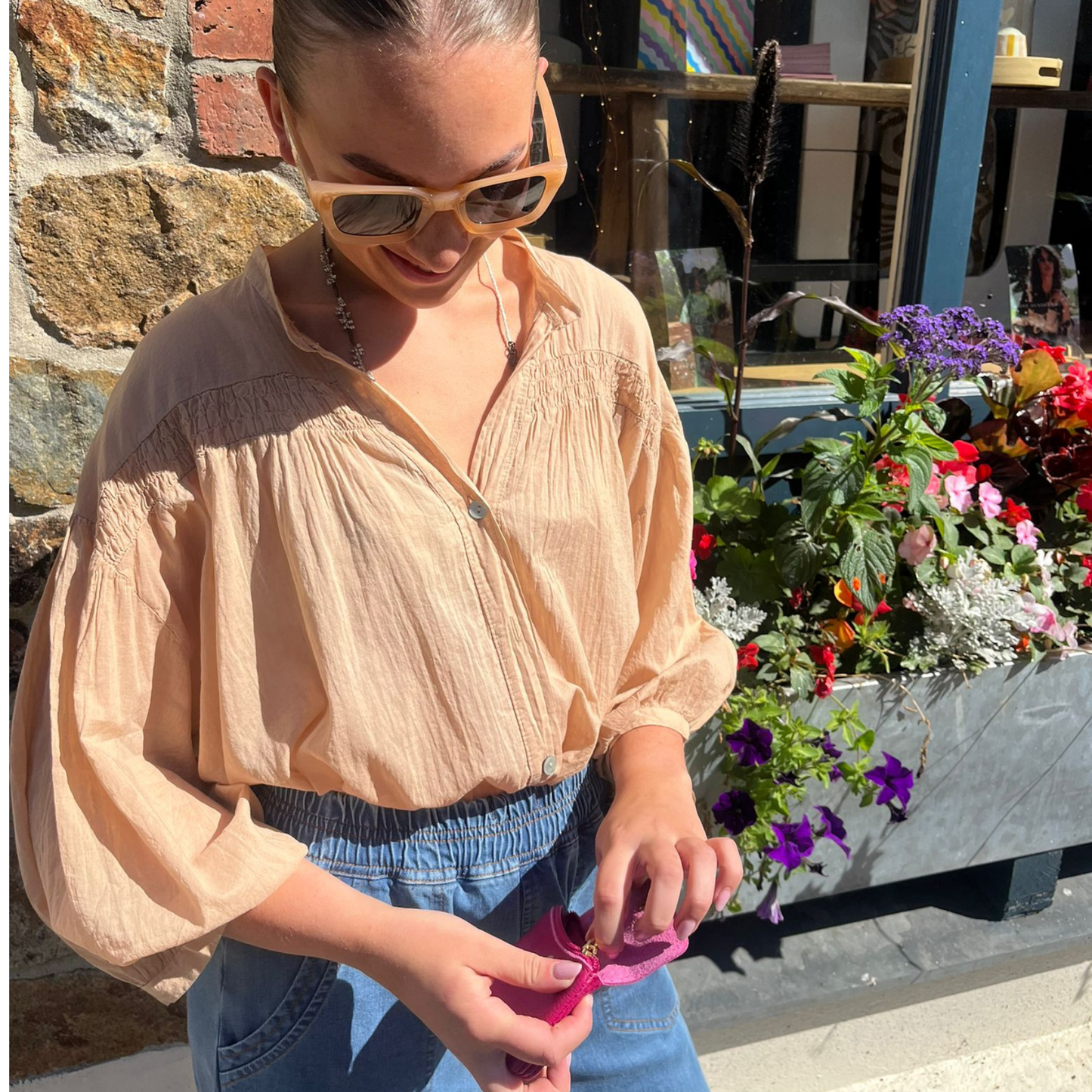 Cotton Blouse - Tan
