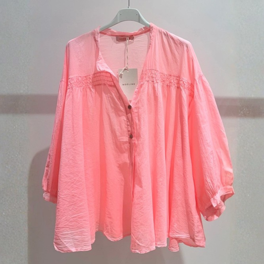 Cotton Blouse - Coral