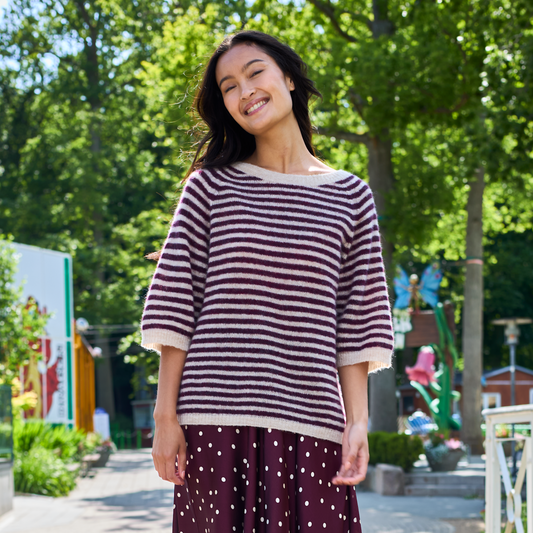 Dell Striped Jumper - Plum