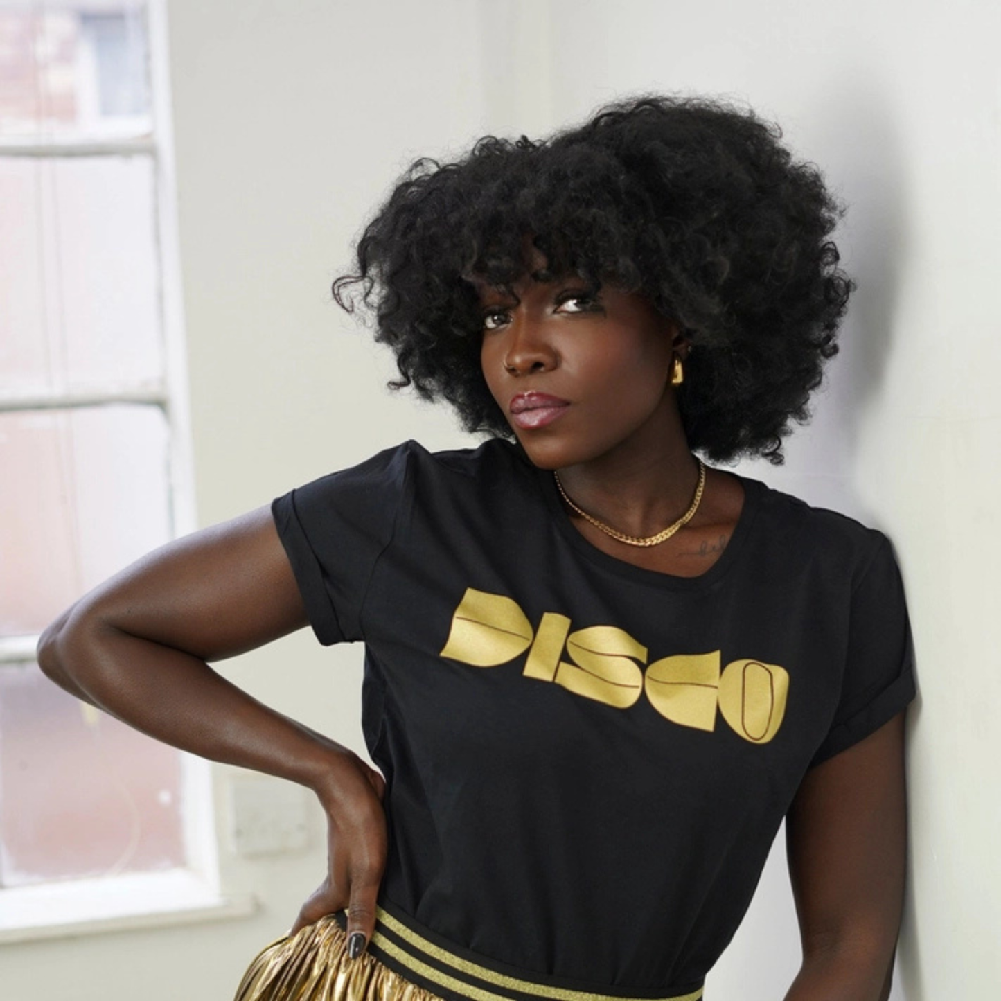 DISCO T-Shirt - Black and Gold