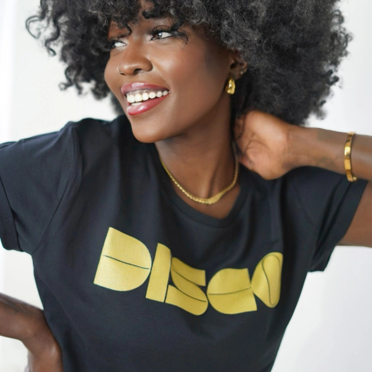 DISCO T-Shirt - Black and Gold