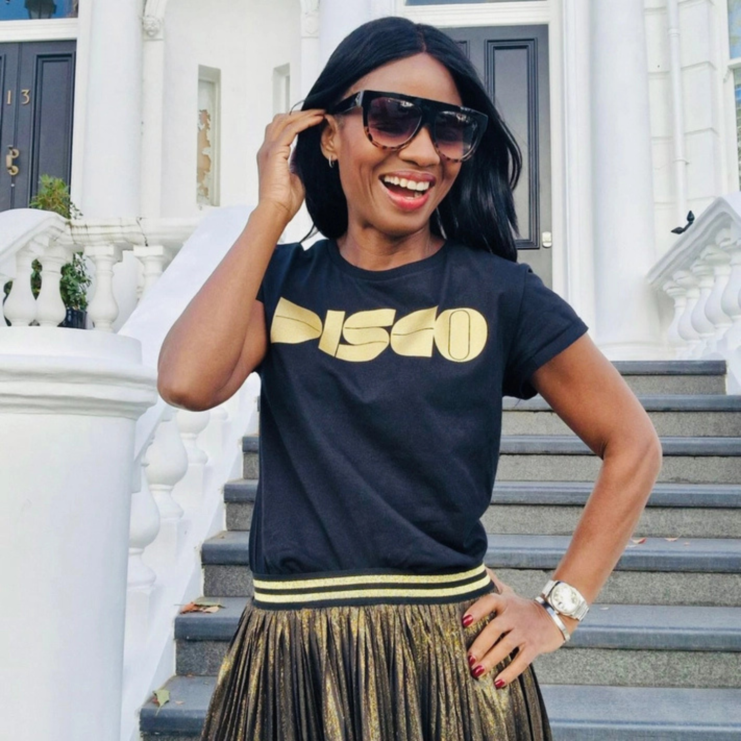 DISCO T-Shirt - Black and Gold