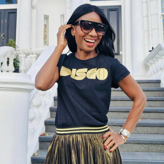 DISCO T-Shirt - Black and Gold
