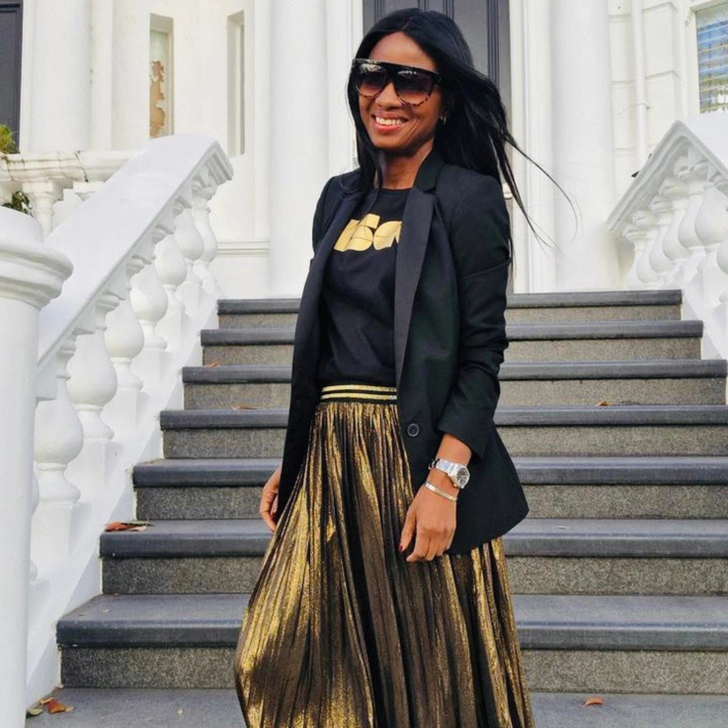 DISCO T-Shirt - Black and Gold