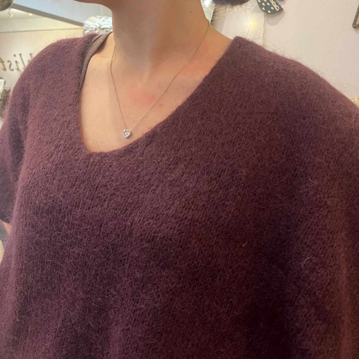 Drop Shoulder Mohair Blend Tank Top - Prune