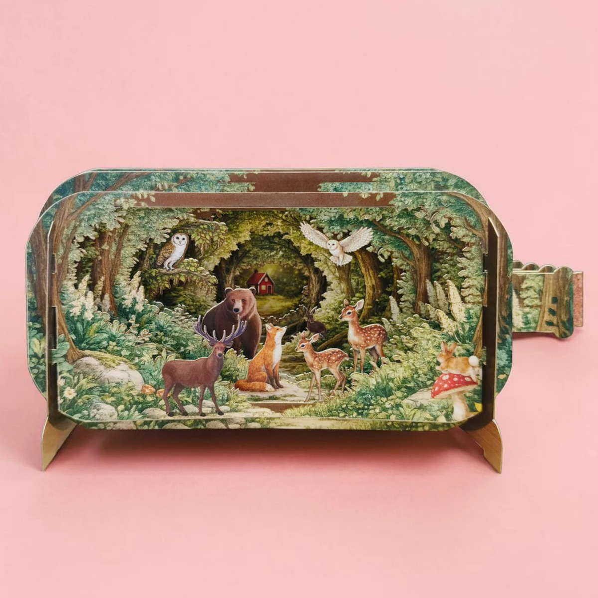 Pop Up Greetings Card - Enchanted Woodland Animals