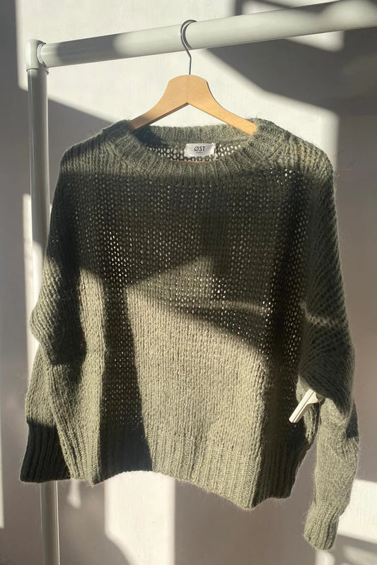 Olivia Mohair Jumper - Khaki