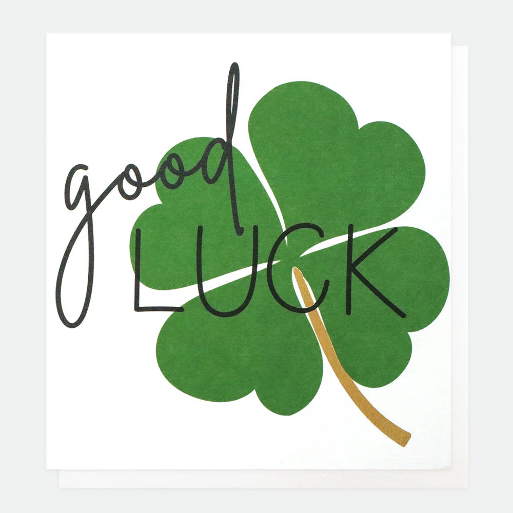 Greetings Card - Good Luck Clover