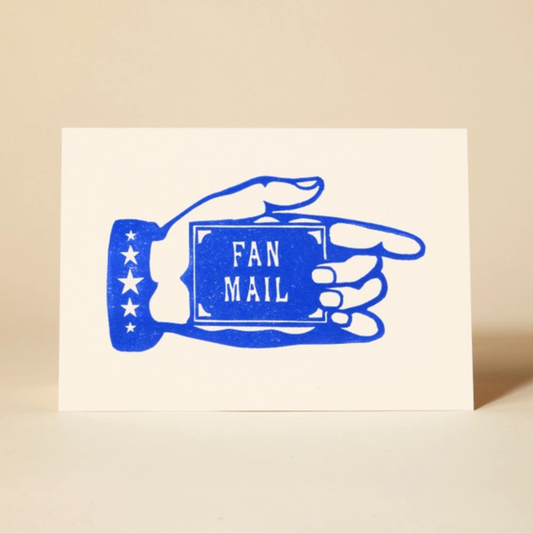 Greetings Card - Fan Mail Linocut
