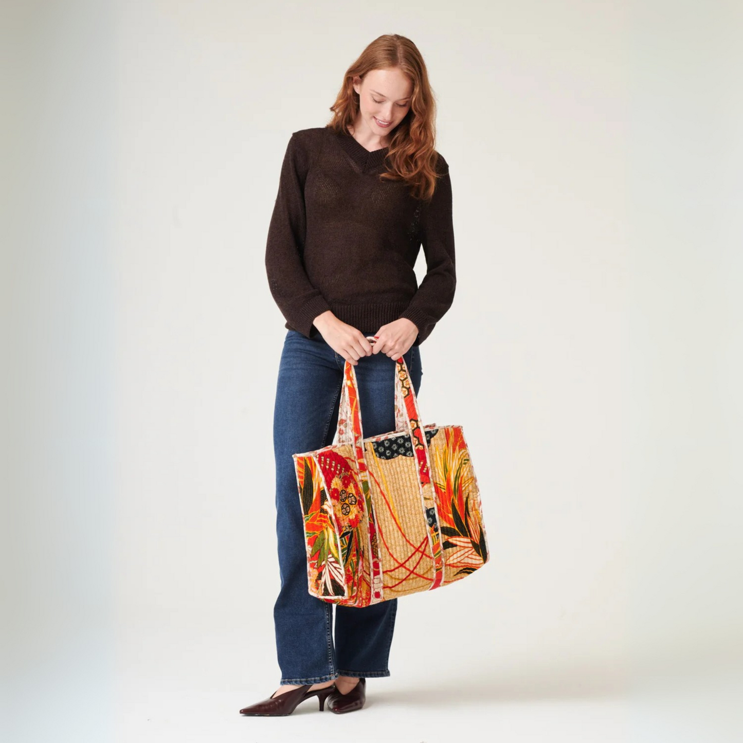 Velvet Tote Bag - Fans Scarlet