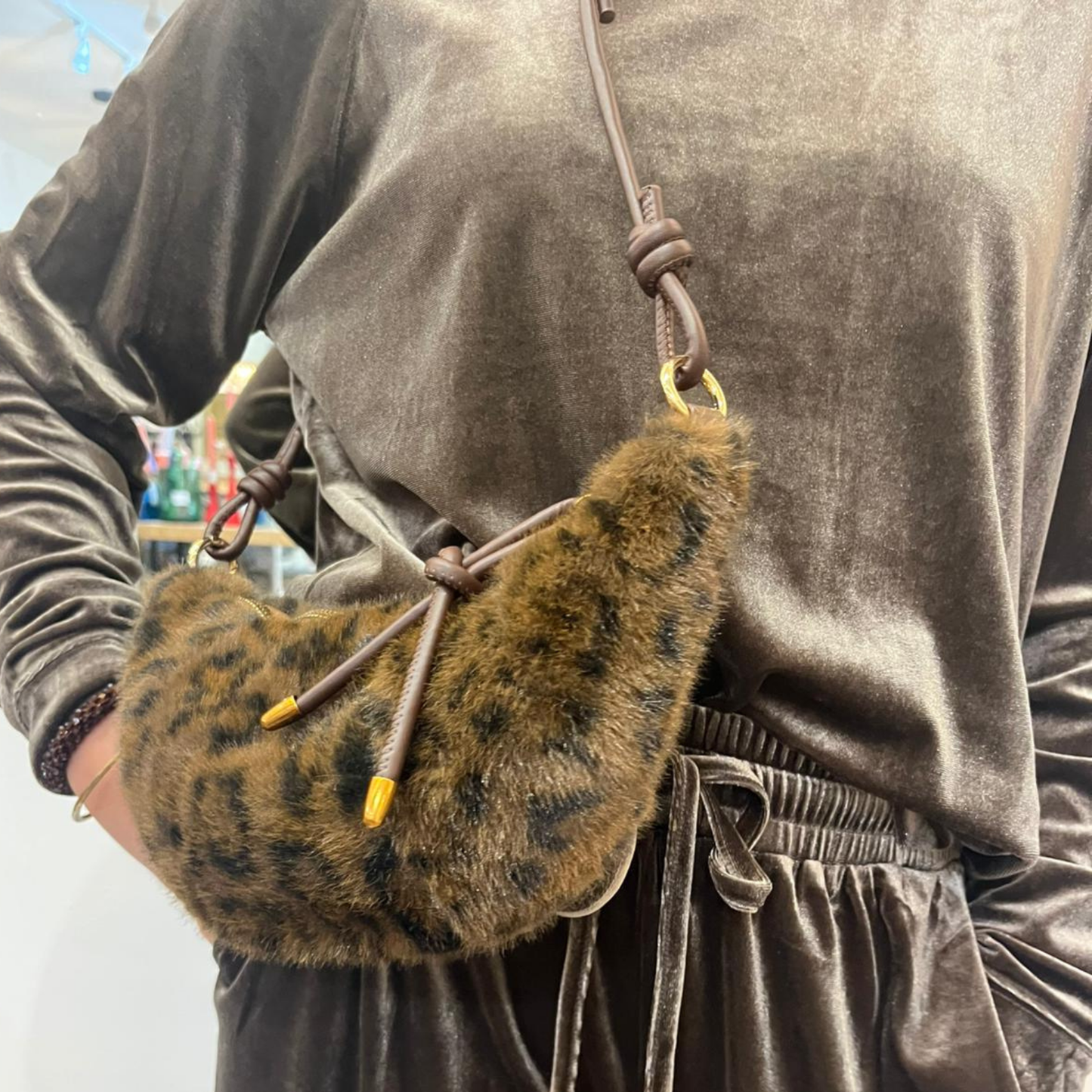 Faux Fur Bag - Leo
