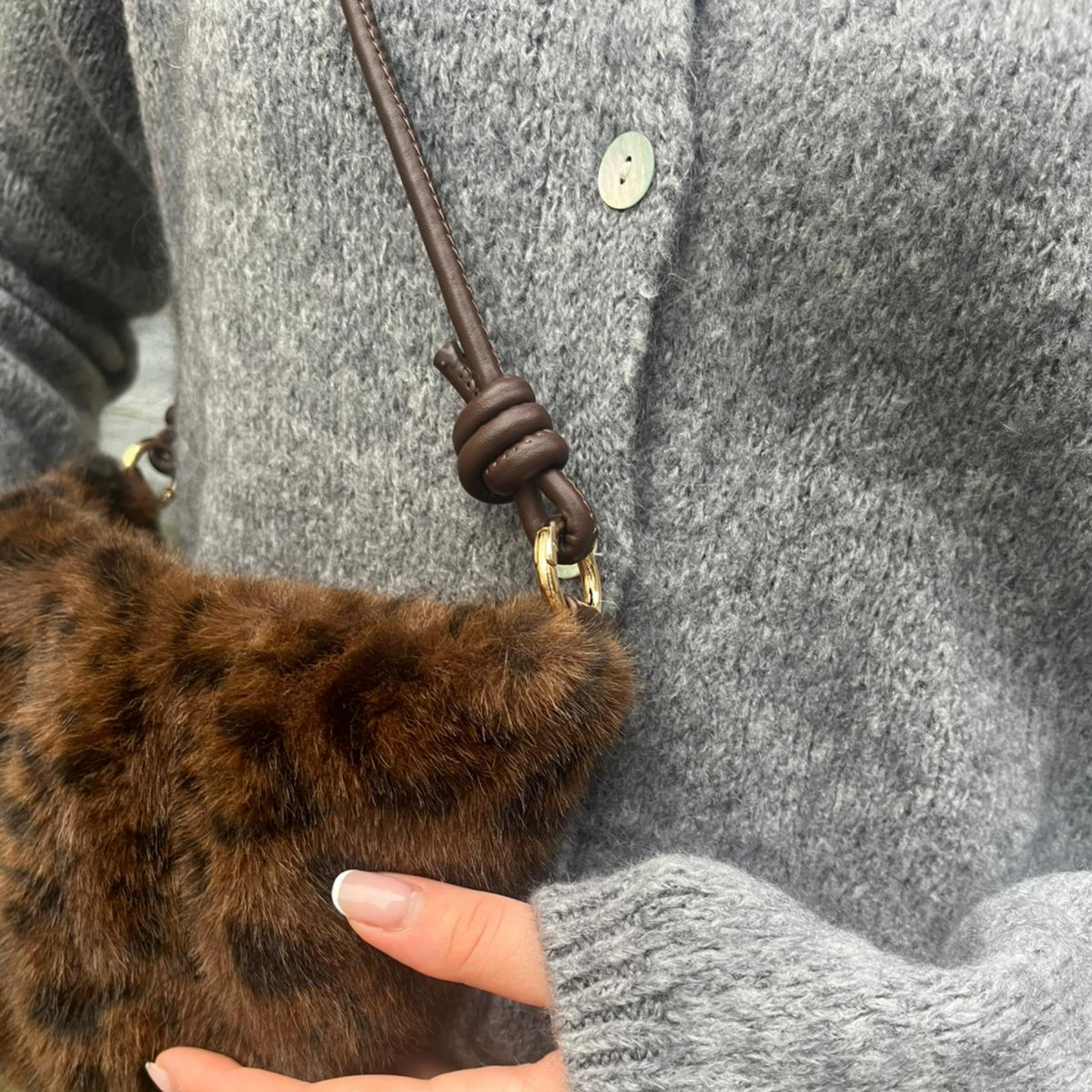 Faux Fur Bag - Leo