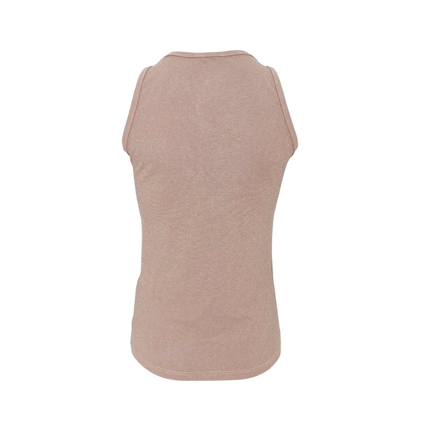 Faye Glitter Vest Top - Golden Taupe