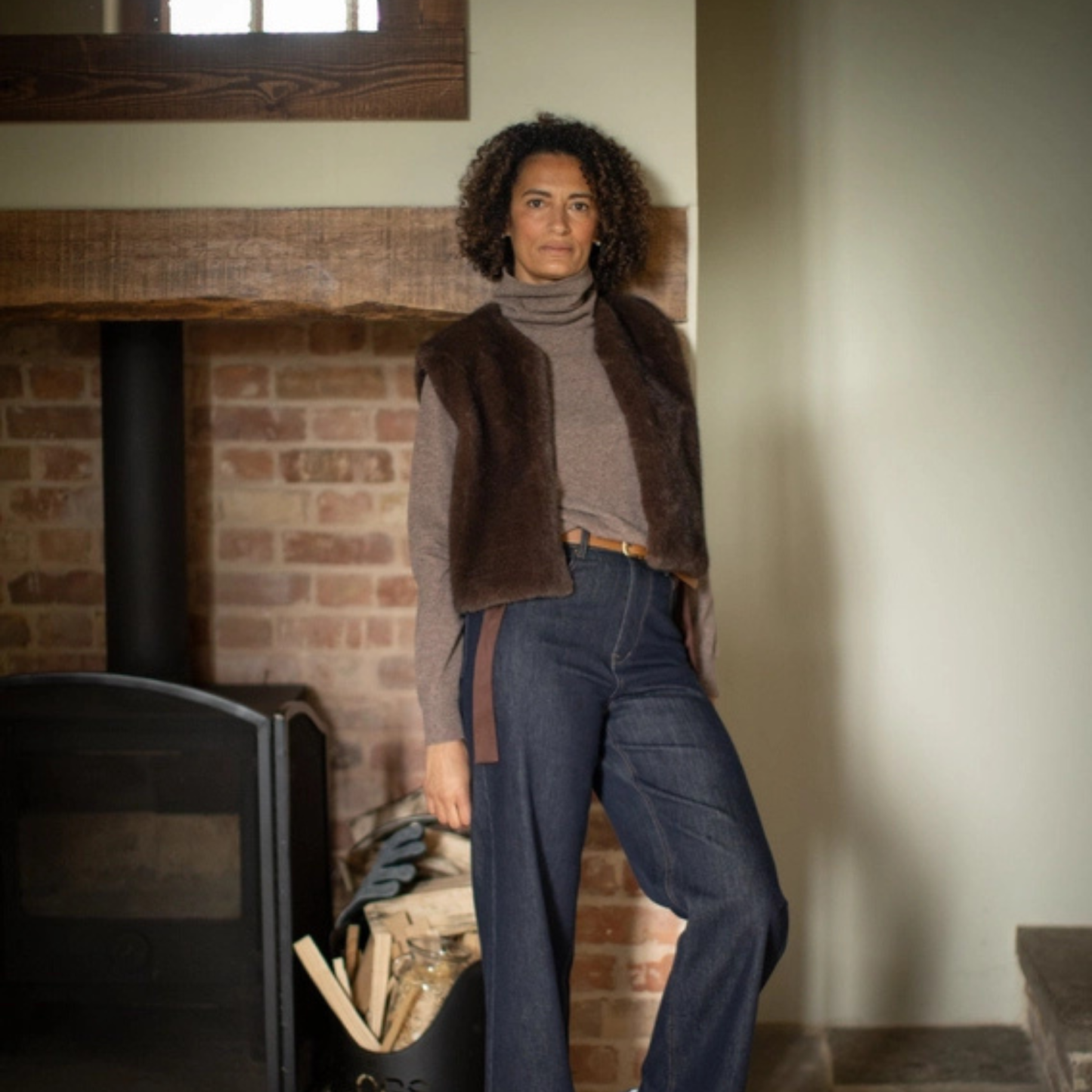 Felicity Gilet Jacket - Cappuccino