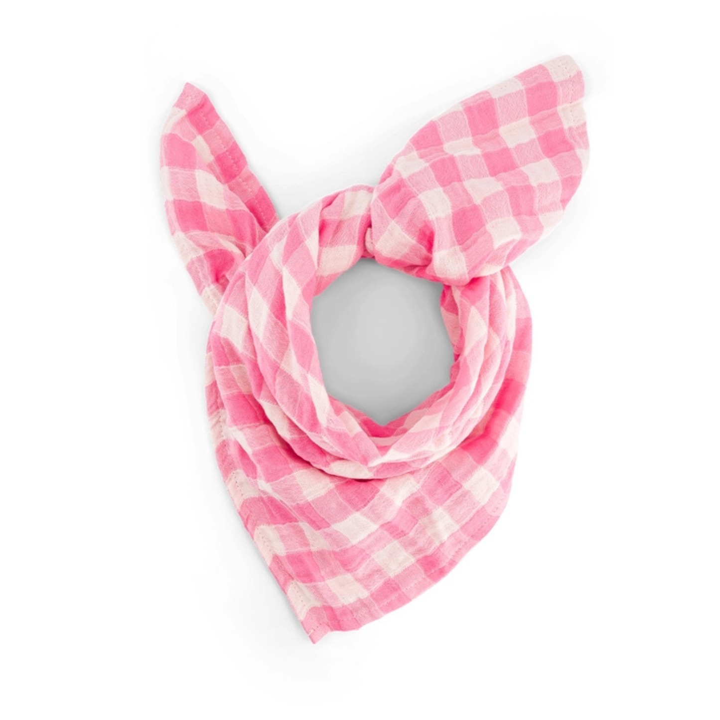 Square Scarf - Pink Gingham Check