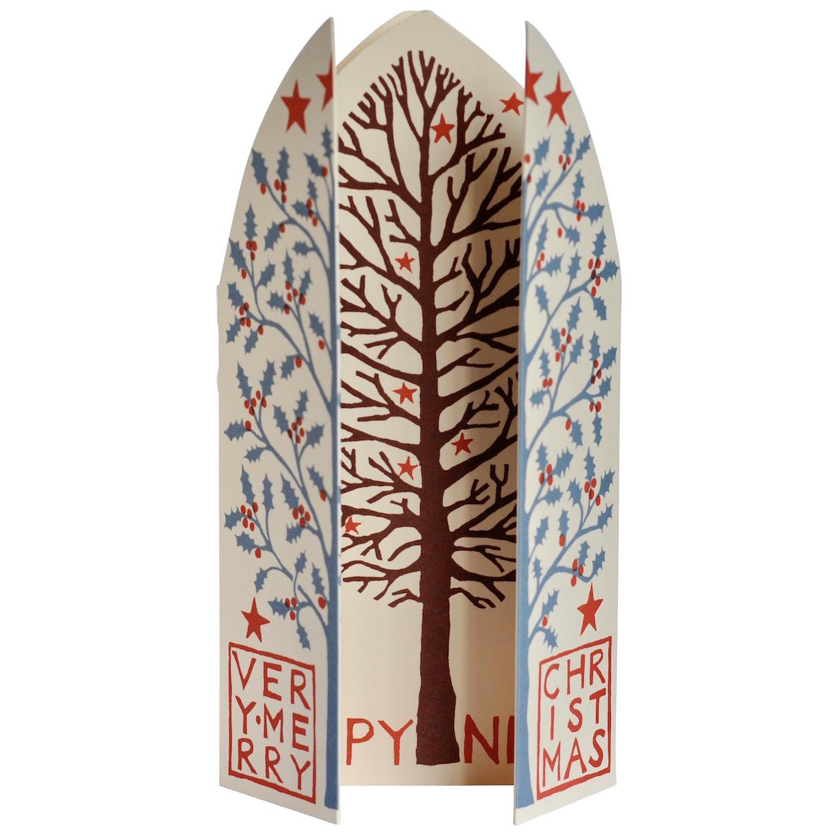 Greetings Card - Merry Christmas Winter Trees
