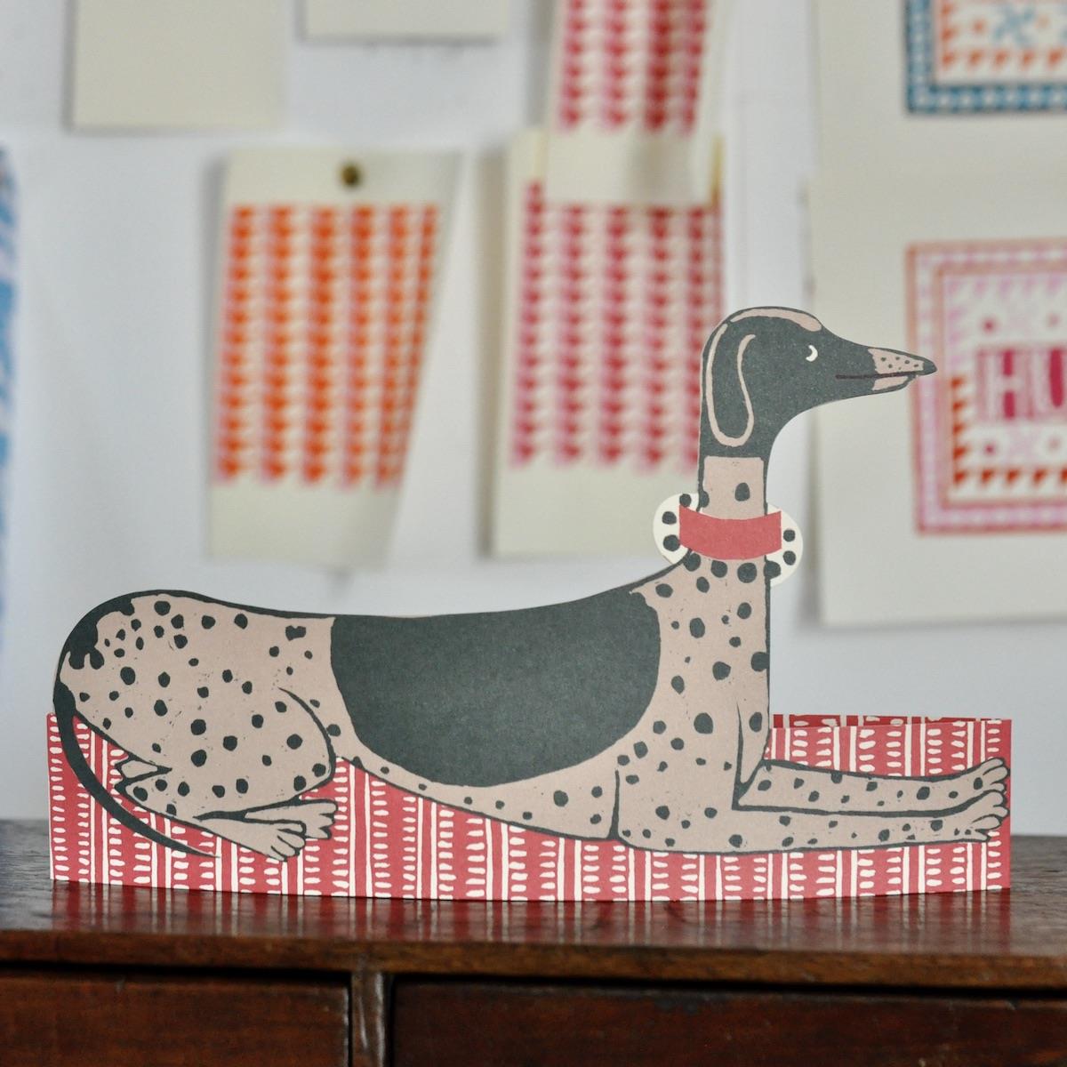 Greetings Card - Giant Mantelpiece Dog