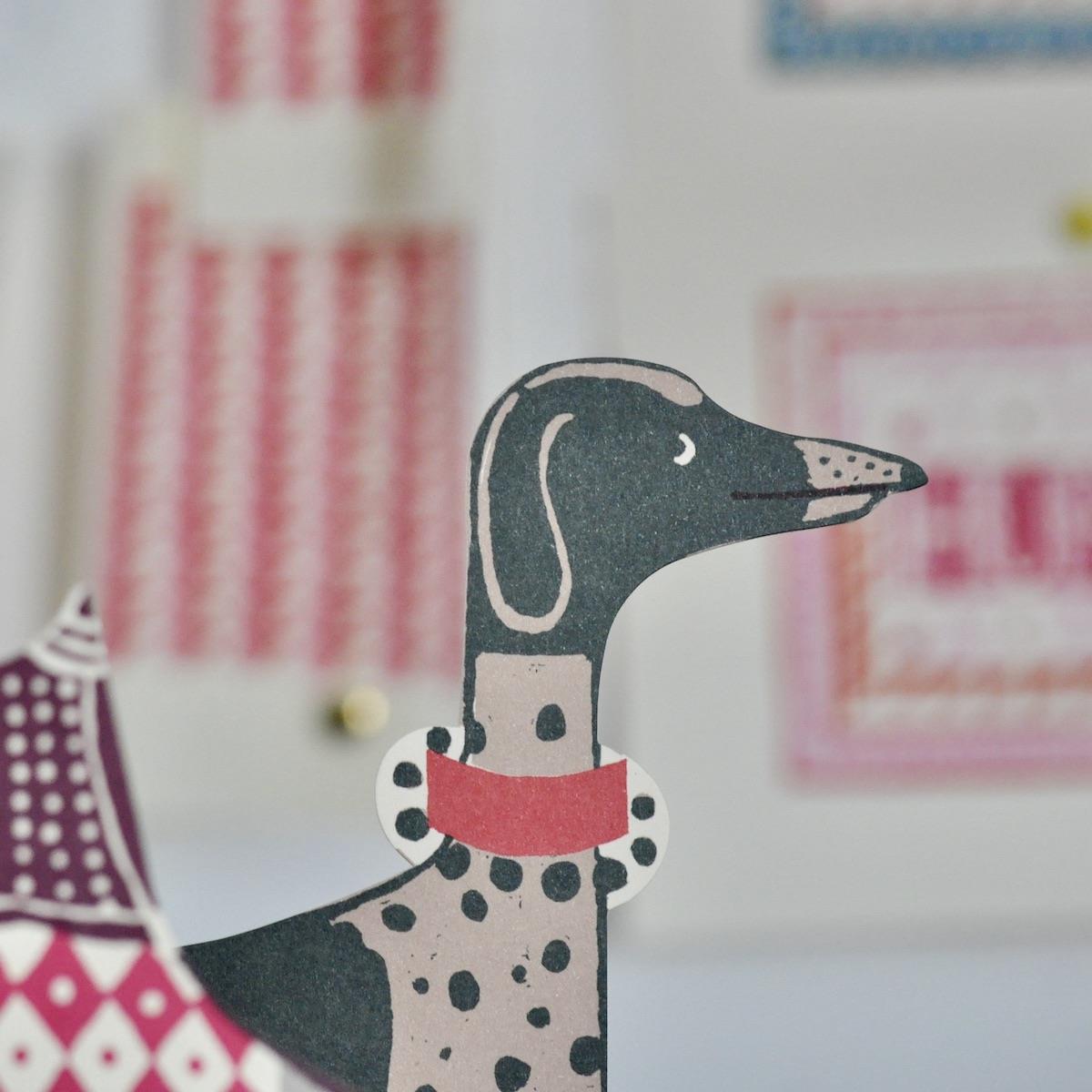 Greetings Card - Giant Mantelpiece Dog