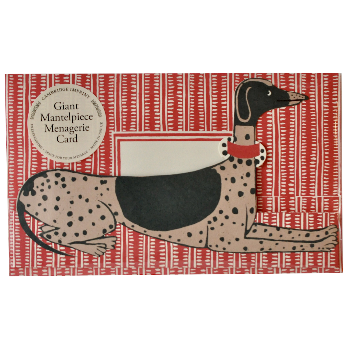 Greetings Card - Giant Mantelpiece Dog