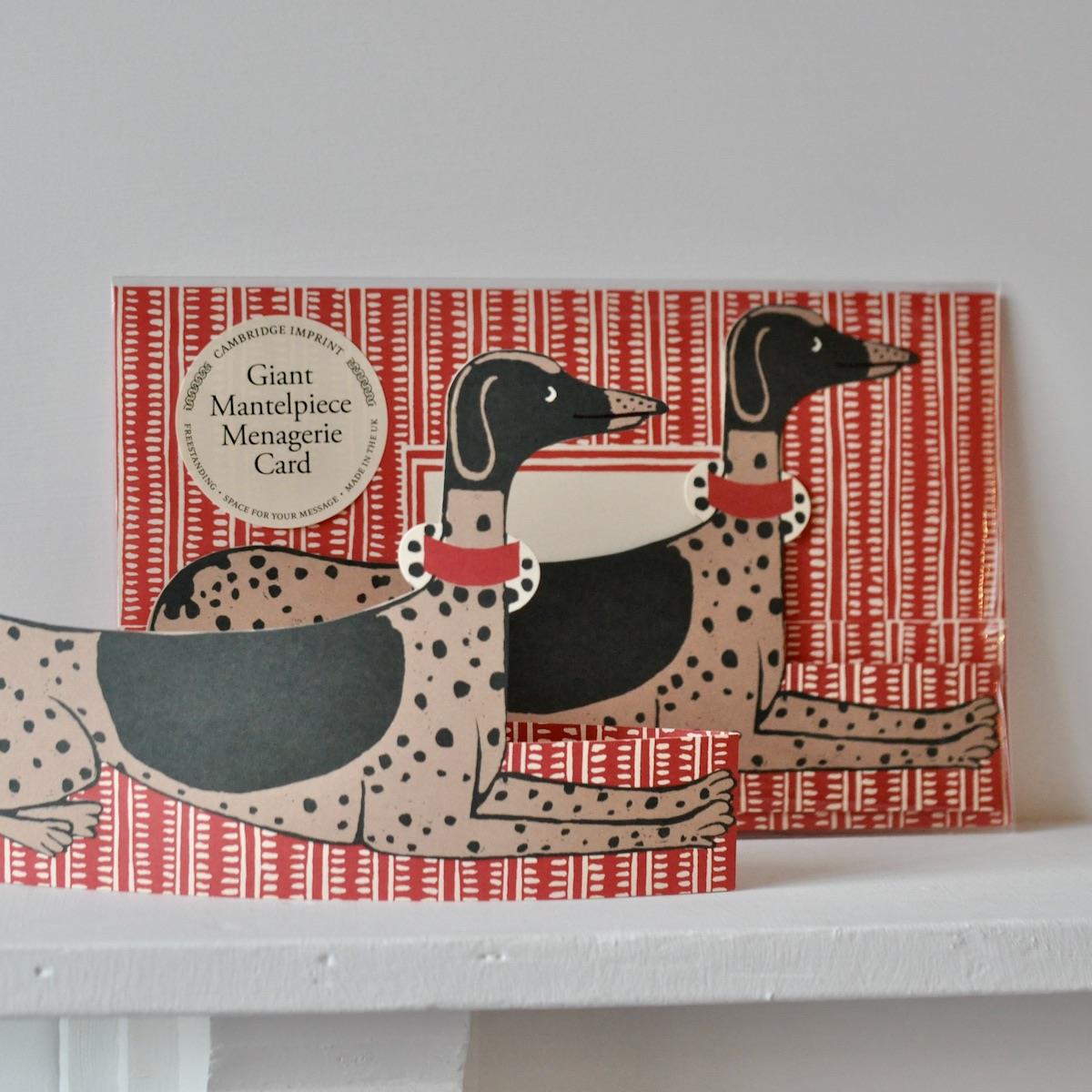 Greetings Card - Giant Mantelpiece Dog