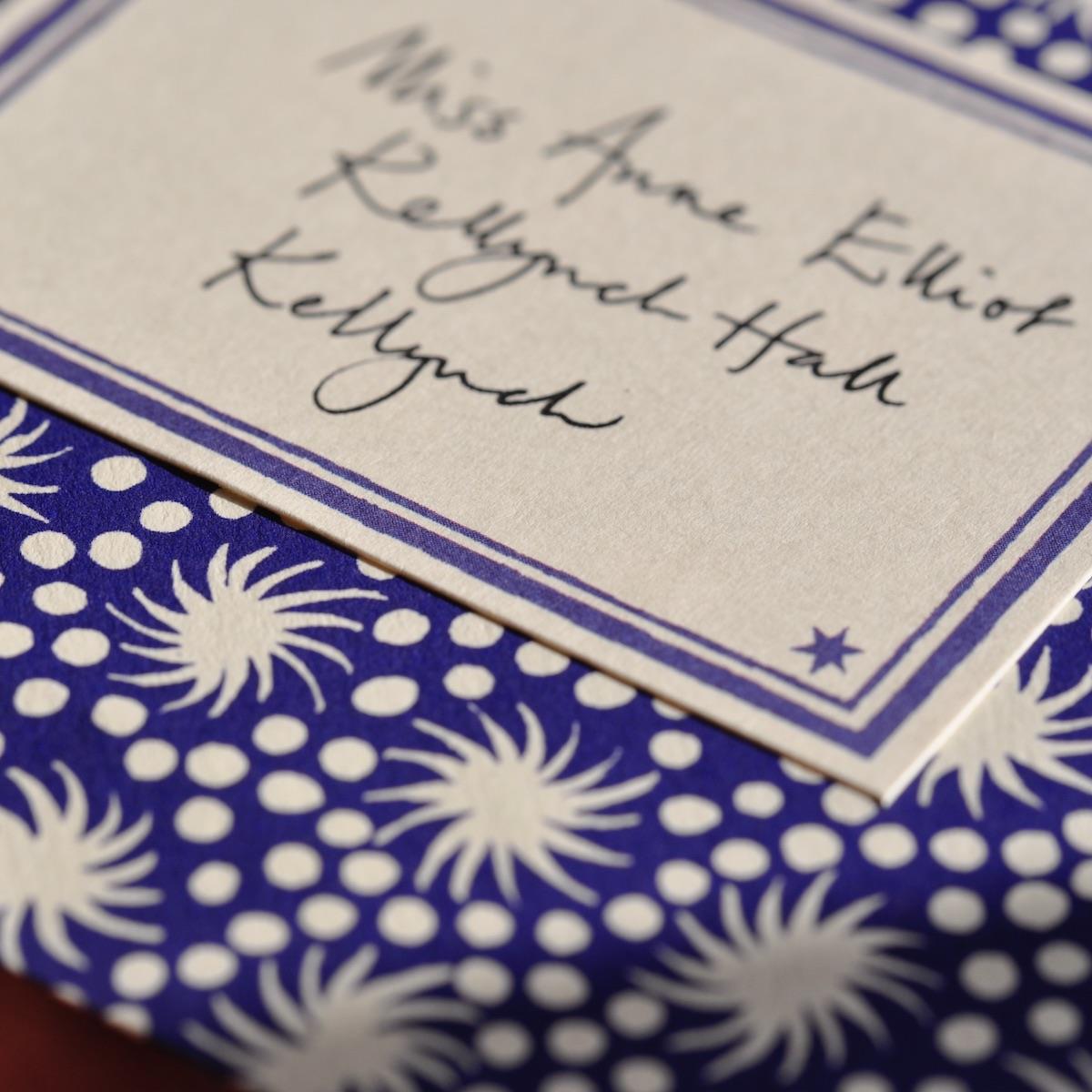 Ten Patterned Envelopes Animalcules - Twilight Blue