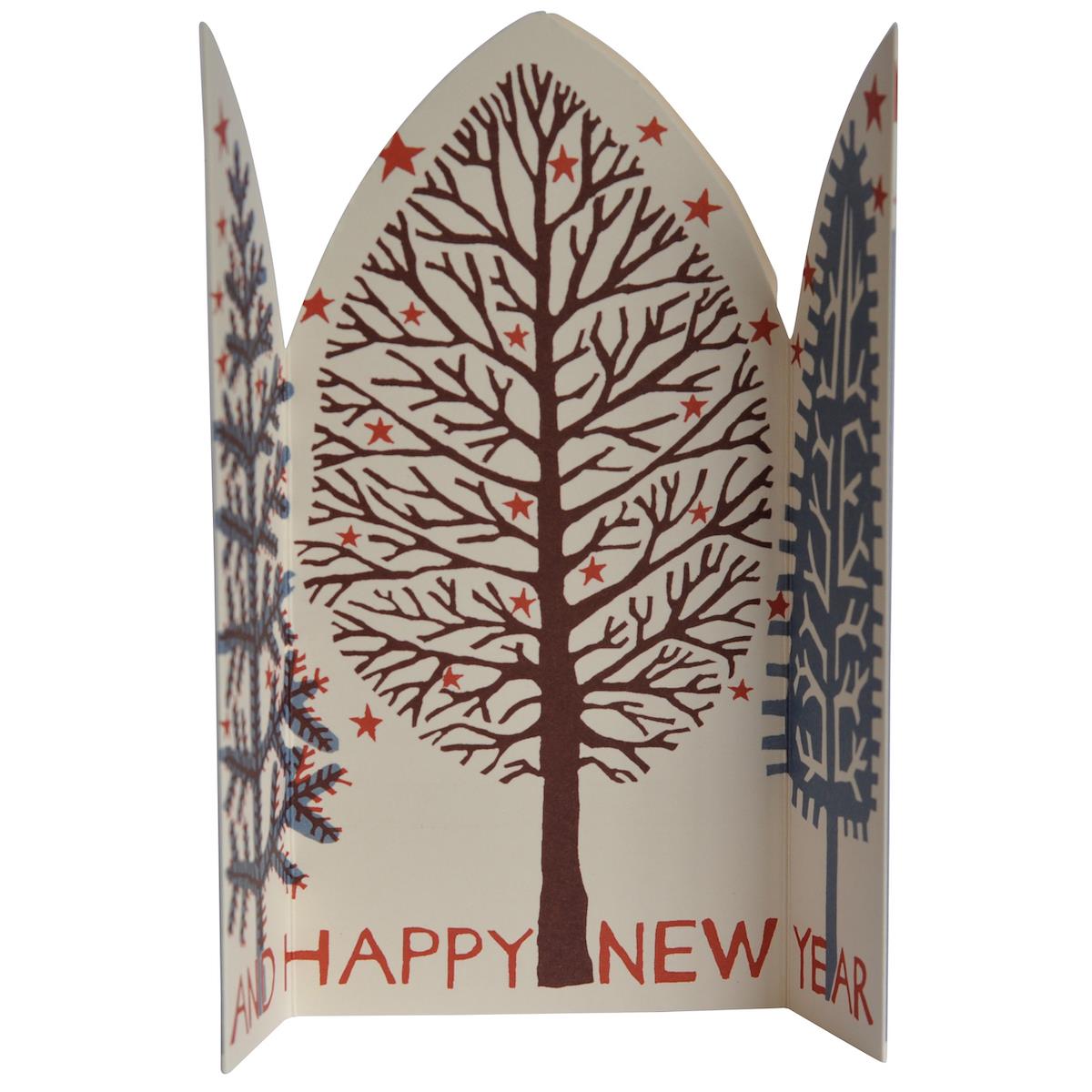 Greetings Card - Merry Christmas Winter Trees