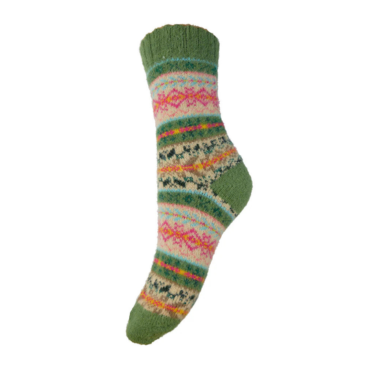 Wool Blend Socks - Scandi Green
