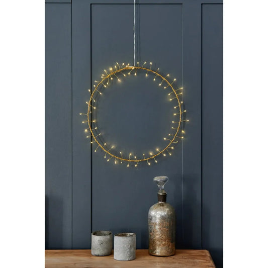 Aurora Light Up Wreath - Gold