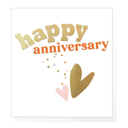 Caroline Gardner Greetings Card - Anniversary Hearts and Bubbles