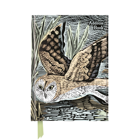 Hardback Foiled Address Book - Marsh Owl