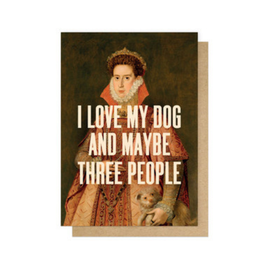 Greetings Card - I Love My Dog