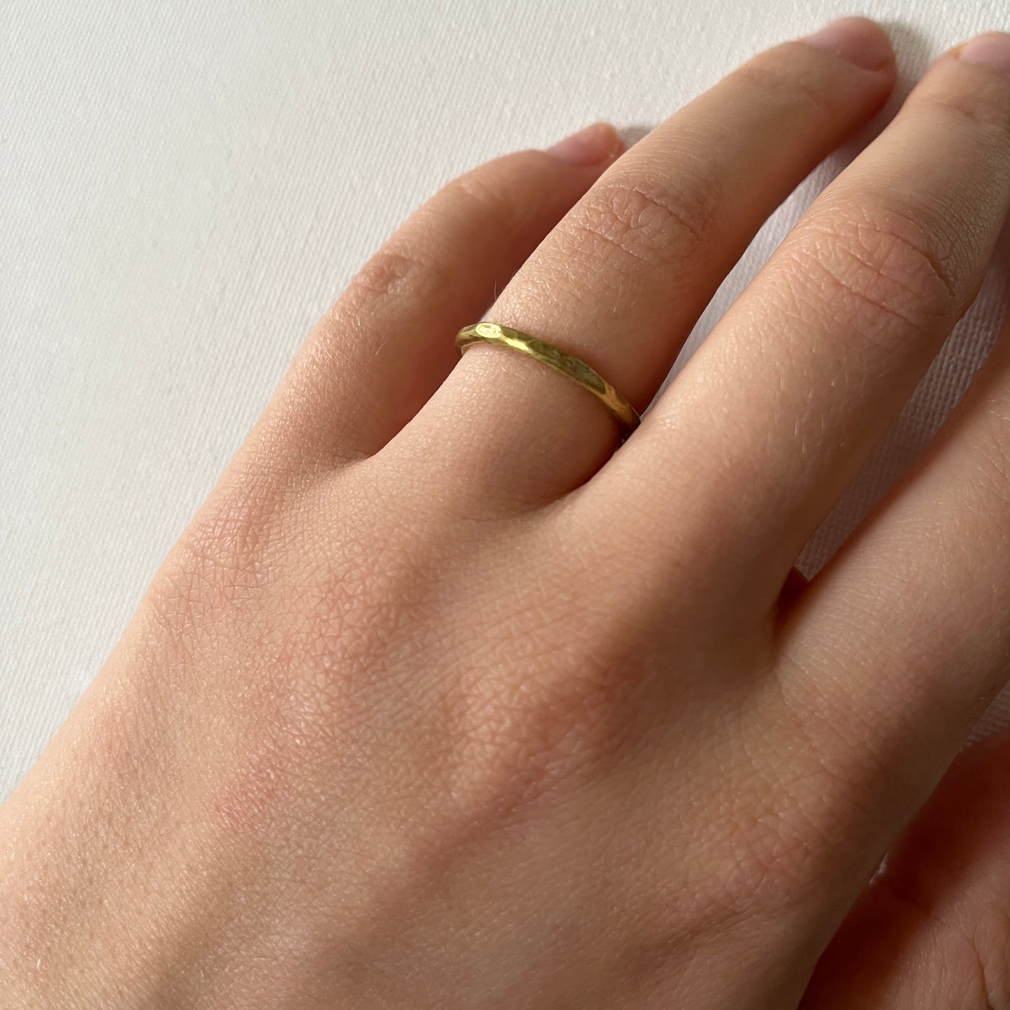 Textured Stacking Ring - Brass