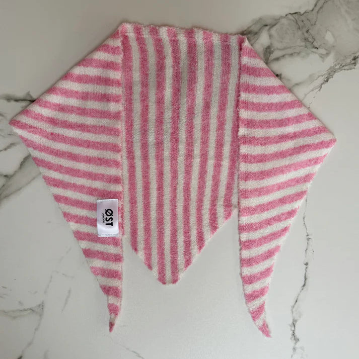 Mynte Striped Triangle Scarf - Pink