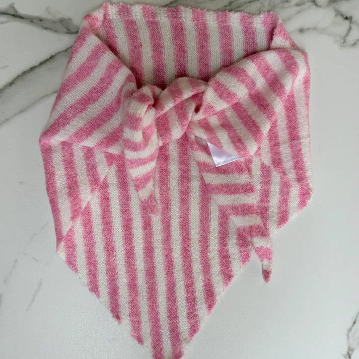 Mynte Striped Triangle Scarf - Pink