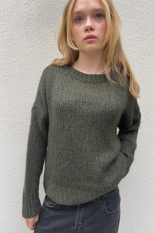 Olivia Mohair Jumper - Khaki