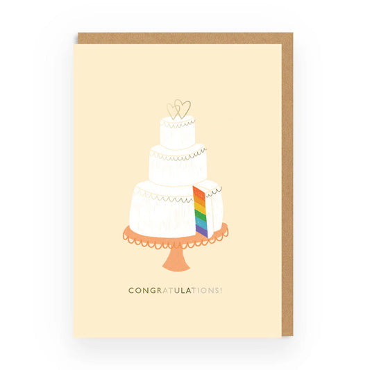 Greetings Card - Rainbow Cake