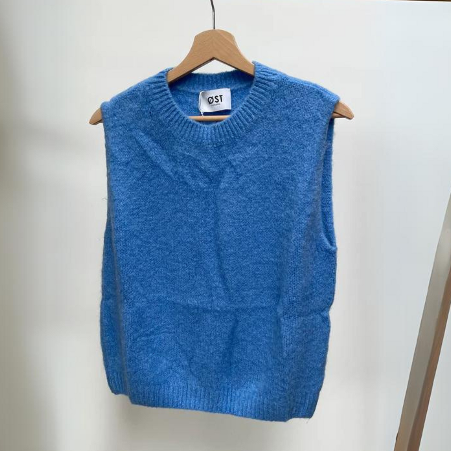 OST London Kathrine Mohair Crewneck Vest - Cornflower Blue