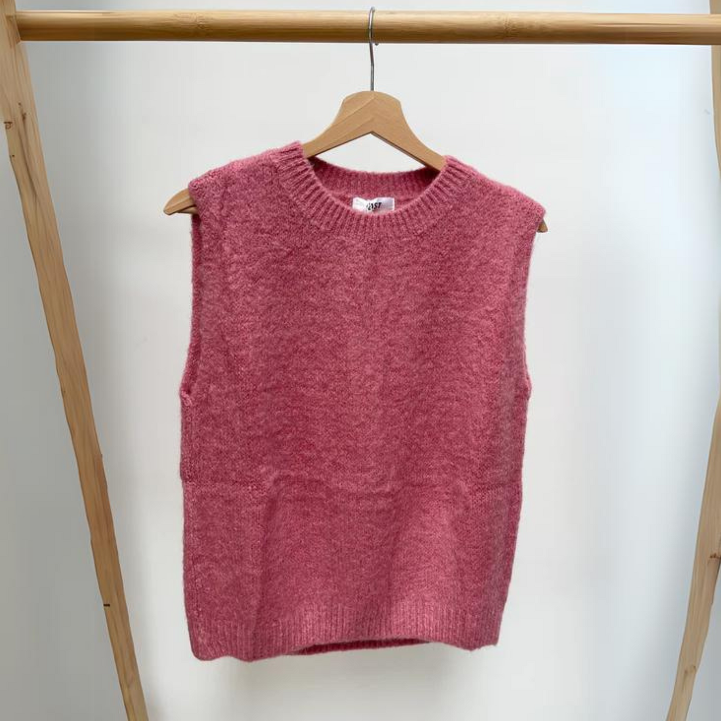 OST London Kathrine Mohair Crewneck Vest - Rosa