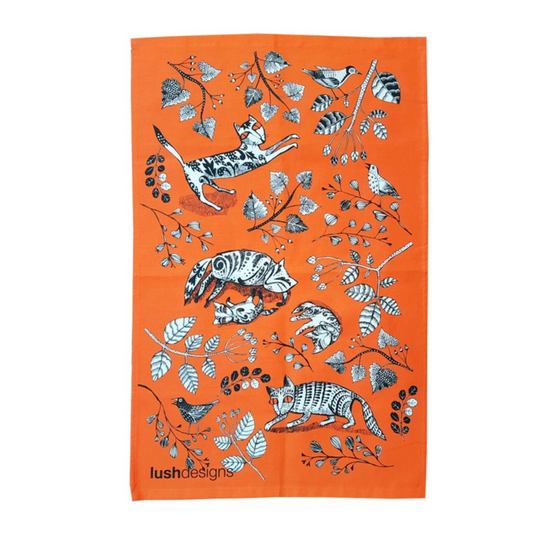 Illustrated Tea Towel - Kitty