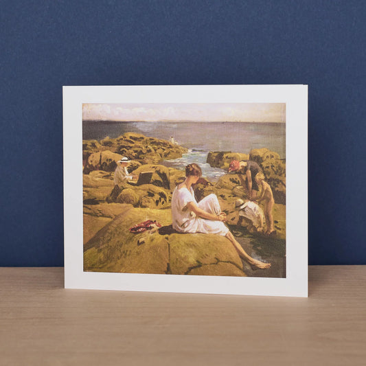Greetings Card - On The Rocks At Lamorna