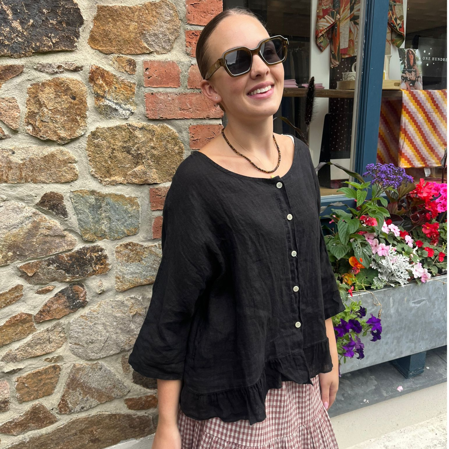 Linen Blouse - Black