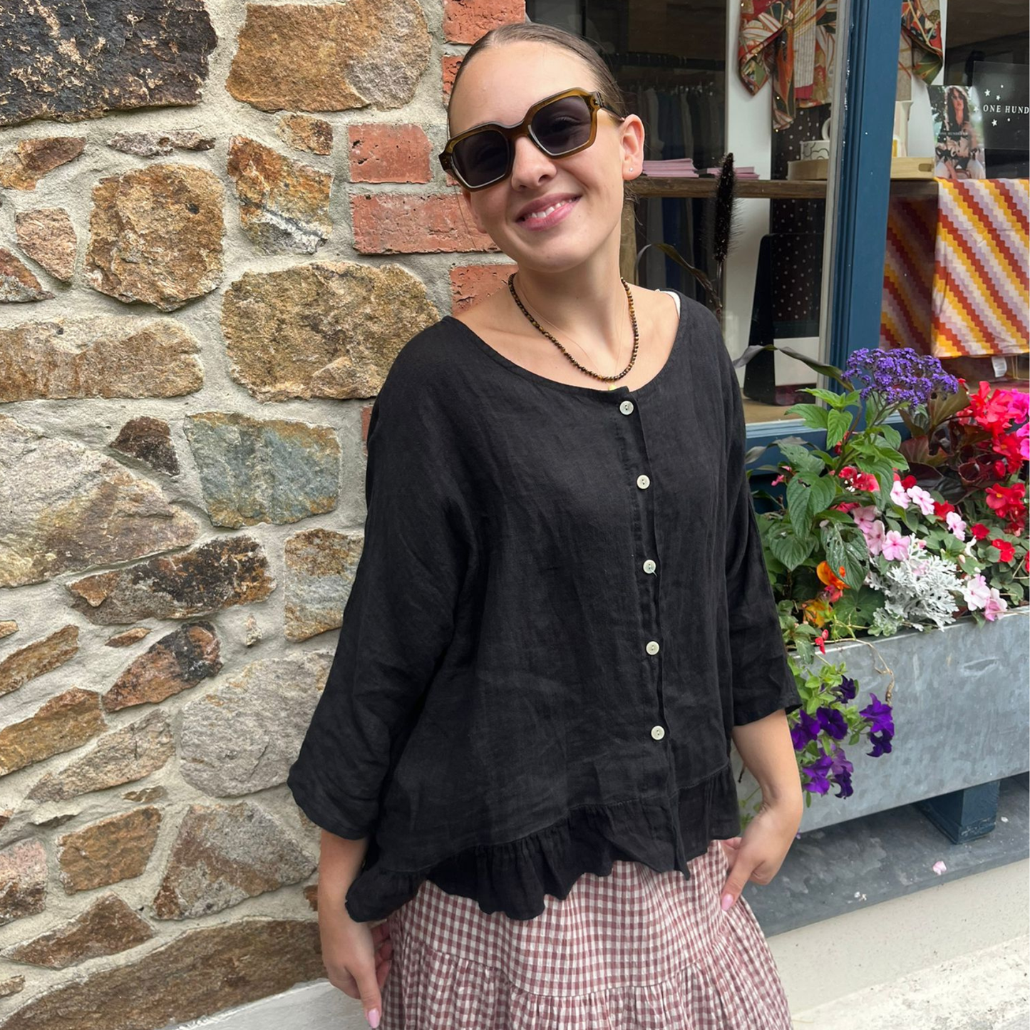 Linen Blouse - Black