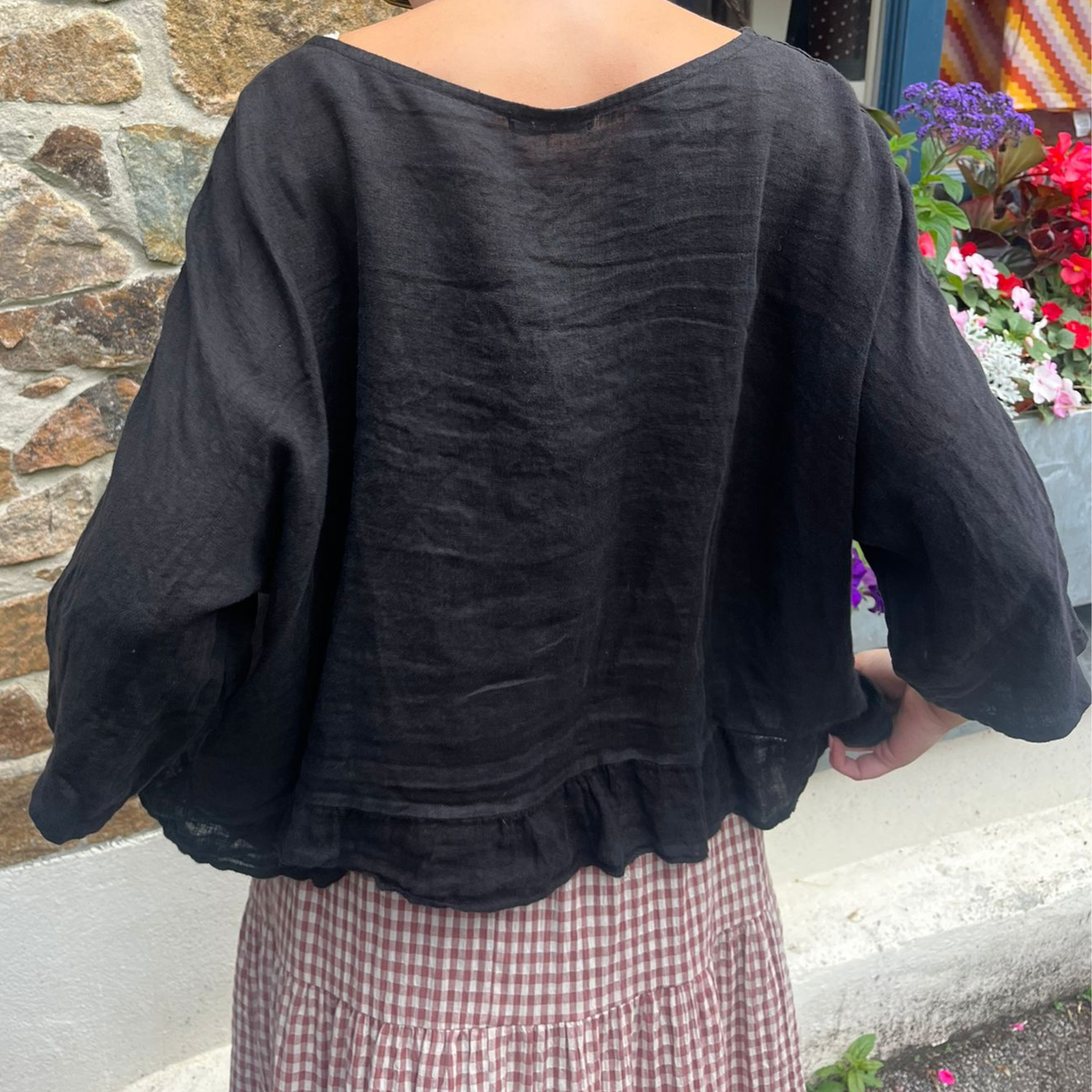 Linen Blouse - Black
