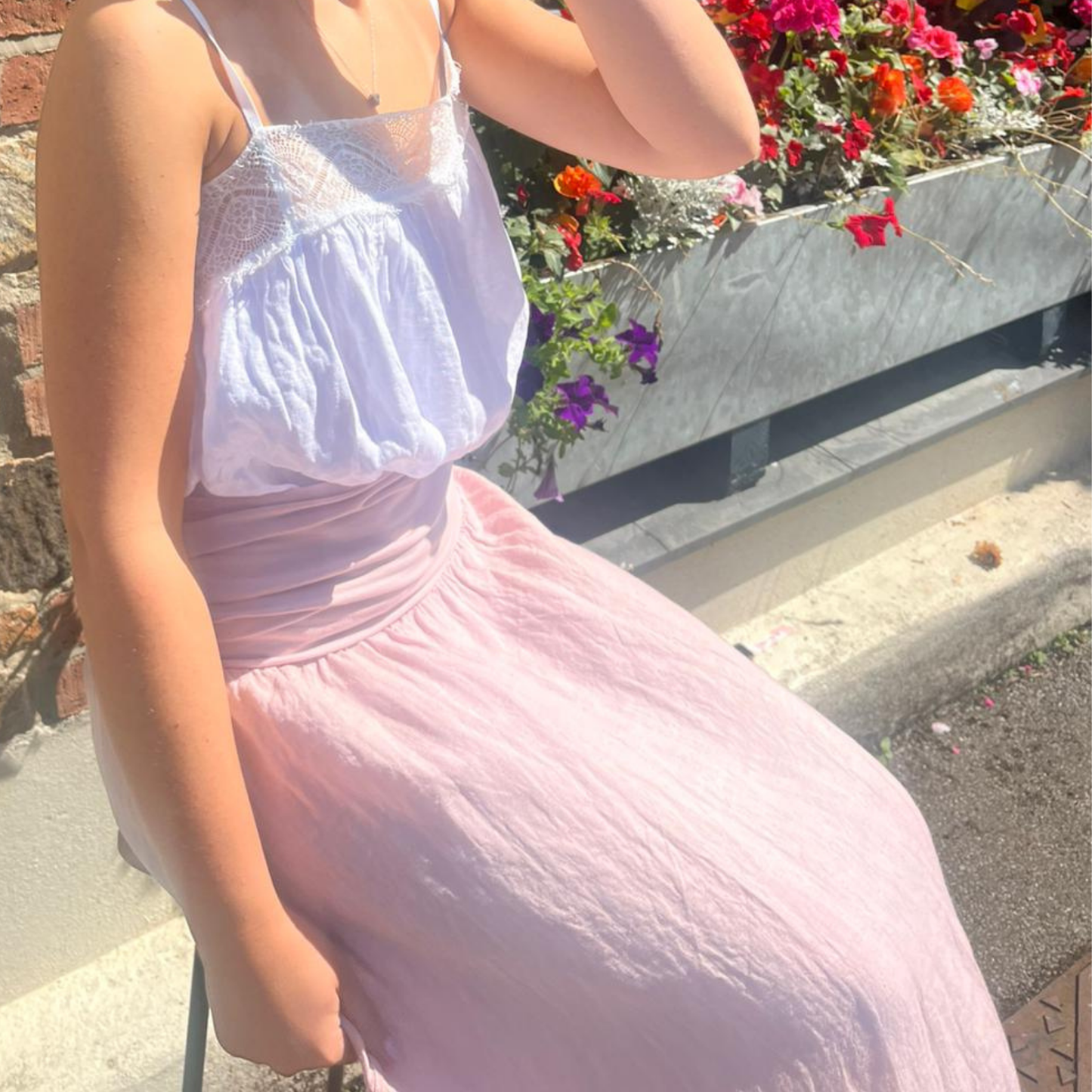 Linen Maxi Skirt - Rose Pink