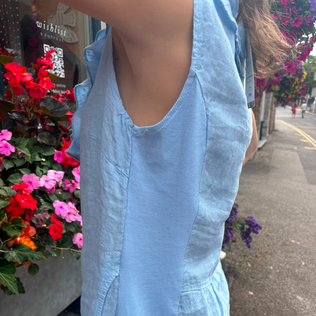 Linen Summer Dress - Blue